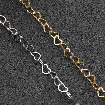 B350 Hot Sale 14K Gold Filled Heart Chain Jewelry Bulk Chain Stainless Steel Non Tarnish Chain for Diy