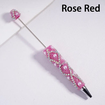Refillable Blank Beadable Ballpoint Pens with Bubble Pearls Multi-Color Decorative DIY Gift Pens