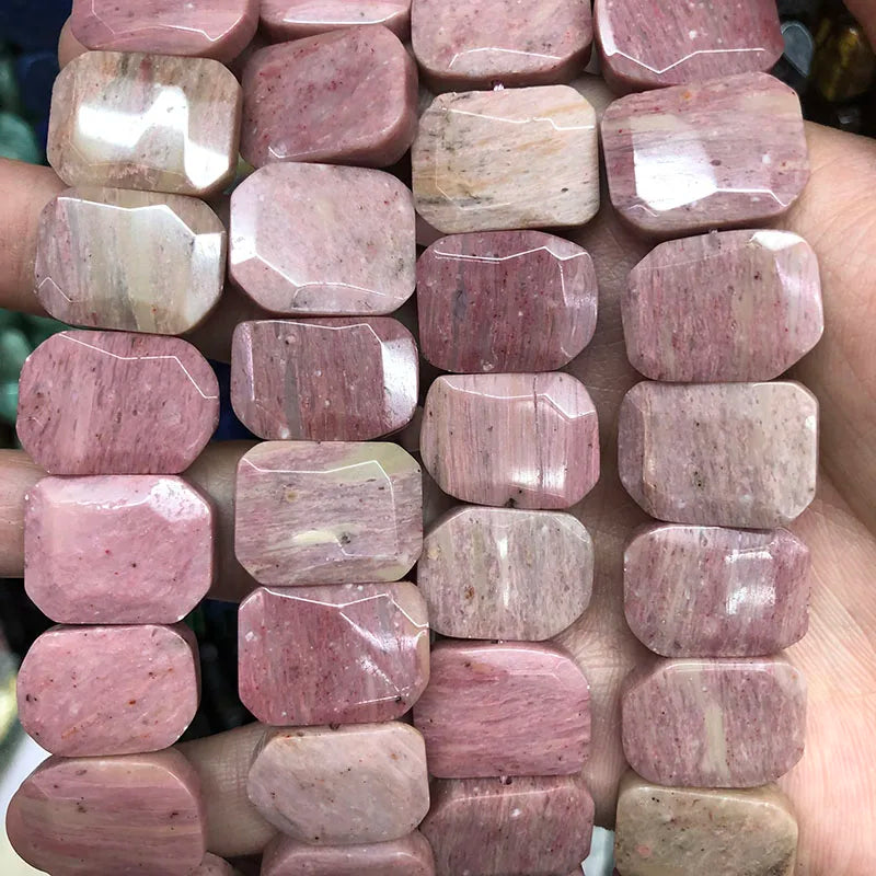 Natural Gemstone Faceted Irregular Faceted Freeform Flat Rectangle Polygon Beads Strand for Jewelry Making Bracelets Necklaces