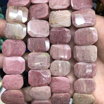 Natural Gemstone Faceted Irregular Faceted Freeform Flat Rectangle Polygon Beads Strand for Jewelry Making Bracelets Necklaces