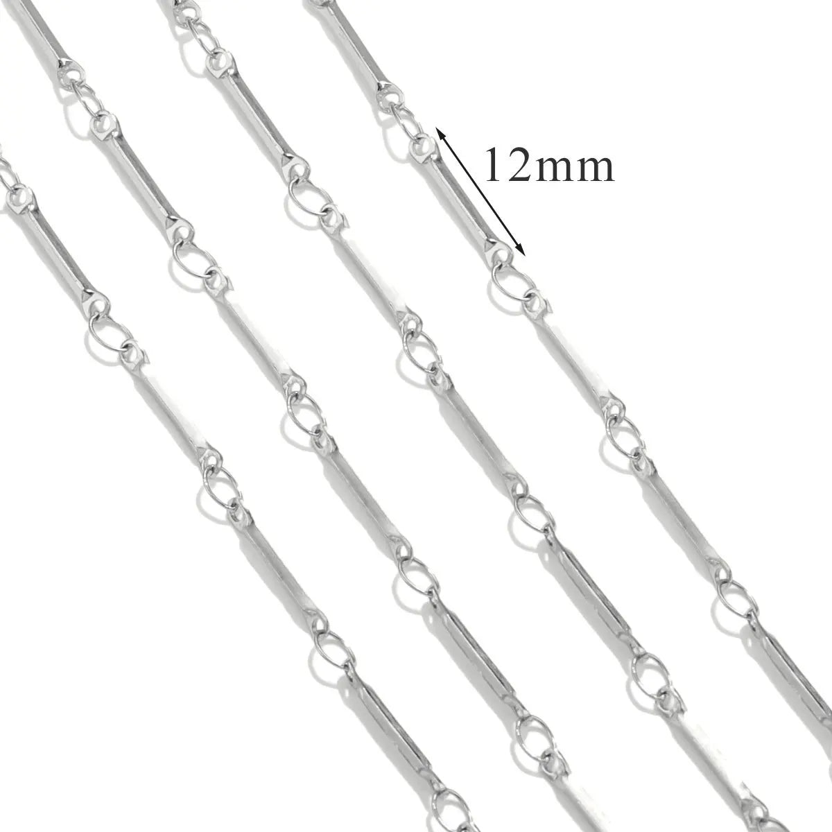 A2913 Fashion 18k Gold Plated Stainless Steel Chain Silver Necklace Bracelet Bulk Chain for Jewelry Diy Making