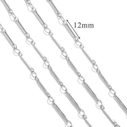 A2913 Fashion 18k Gold Plated Stainless Steel Chain Silver Necklace Bracelet Bulk Chain for Jewelry Diy Making