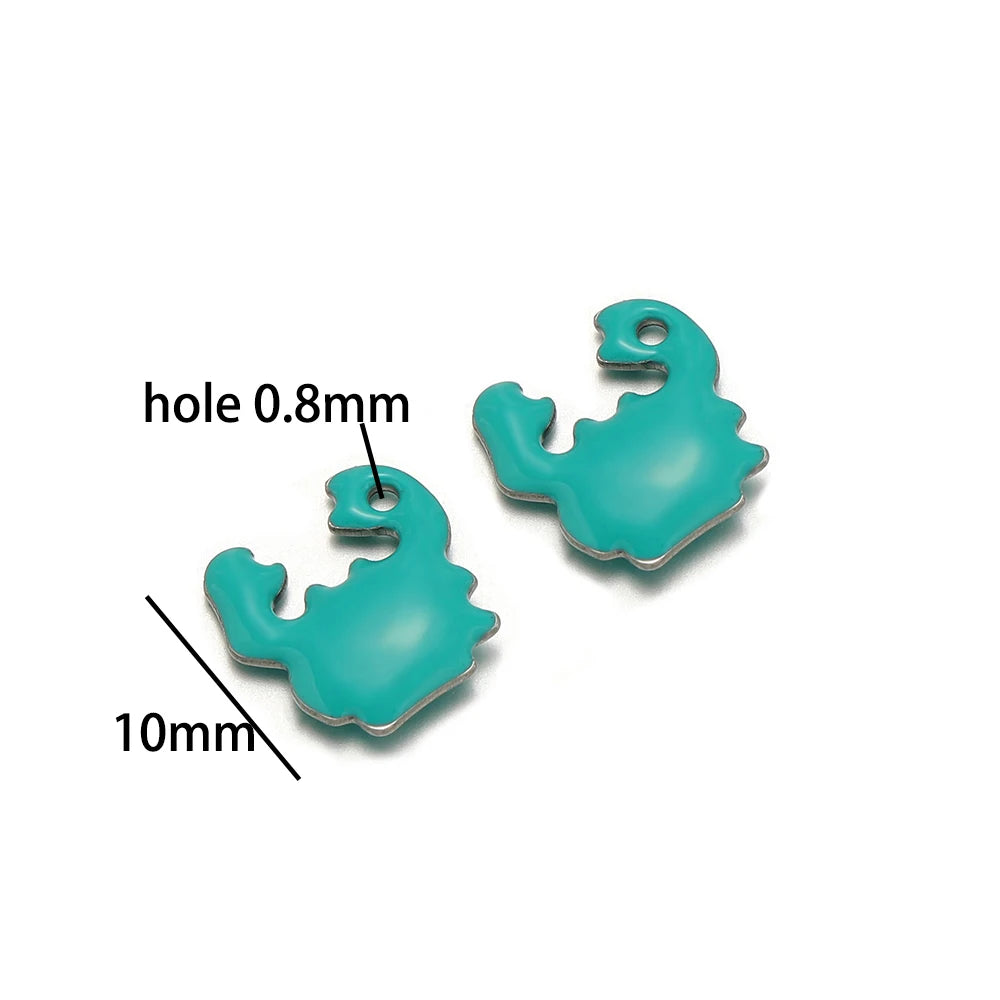 Cute Pendant 18k Gold Plated Stainless Steel Oil Drop Small Crab Charm Pendant for DIY Jewelry Making Wholesale