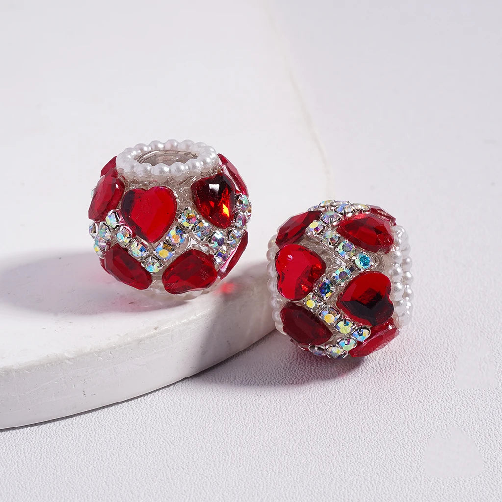 Factory-Supply Heavy-duty Full-Drill Round Colorful Acrylic/Plastic/Lucite Flower Ball Beads DIY Pen Beads Craft