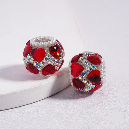 Factory-Supply Heavy-duty Full-Drill Round Colorful Acrylic/Plastic/Lucite Flower Ball Beads DIY Pen Beads Craft