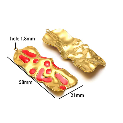 Fashion Stainless Steel 18k Gold Plated Irreguarl Shaped Charm Pendant for Jewelry Necklace Making Accessories