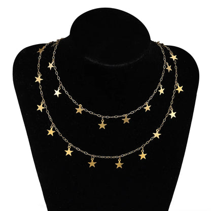 B2592 Tarnish FREE Gold Plating Chain Star Pendant Thin Chain Stainless Steel Chain Jewelry for Diy