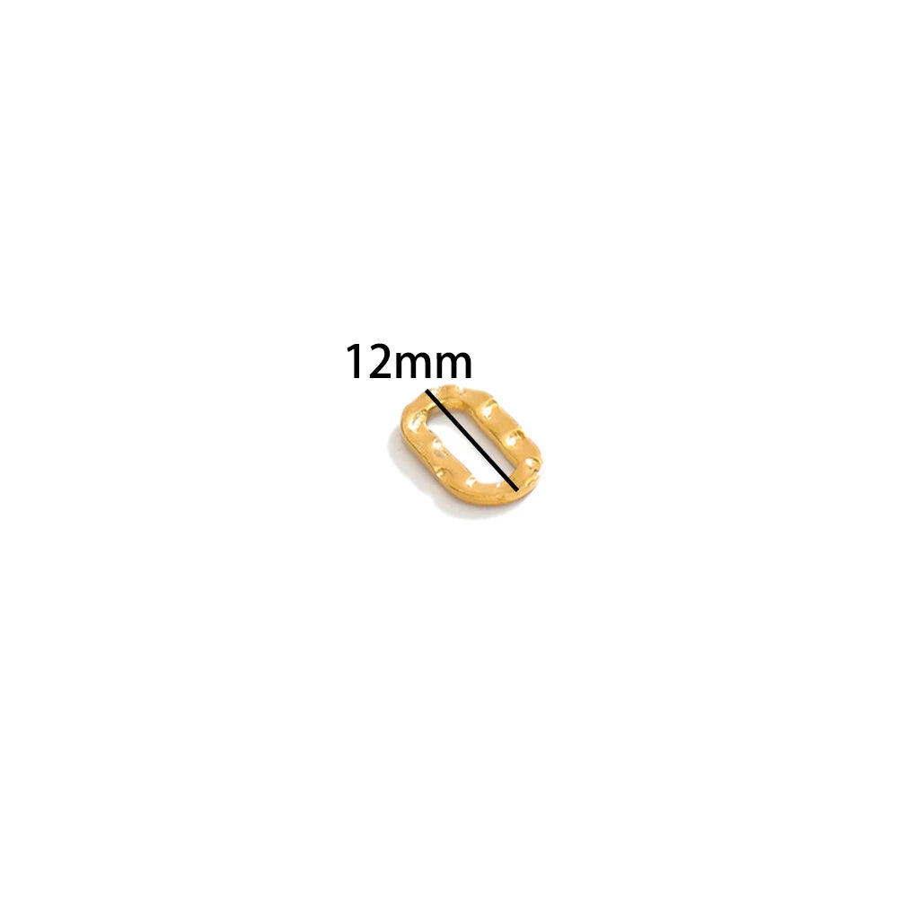 Wholesale Stainless Steel Gold Plated  Embossing Oval Slice Charms Pendants Necklace Connectors for Jewelry Necklace Making