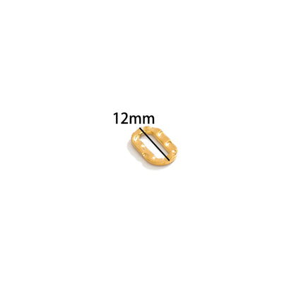 Wholesale Stainless Steel Gold Plated  Embossing Oval Slice Charms Pendants Necklace Connectors for Jewelry Necklace Making