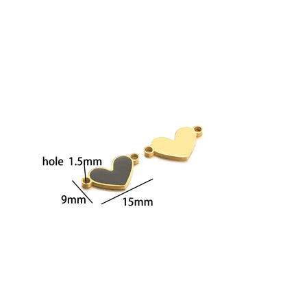Gold Plated Stainless Steel Enamel Star Gift Bag butterfly Heart Charm Pendant for Jewelry Necklace Making Accessories