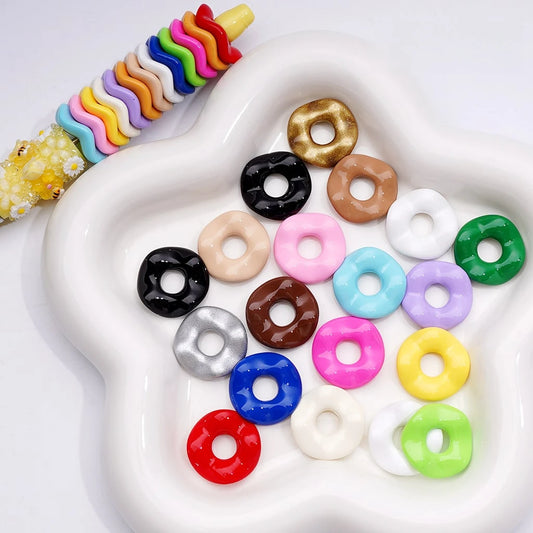 Vibrant Multi-Color Round Spacer Acrylic Beads with Large Hole for 20MM Pen Crafting