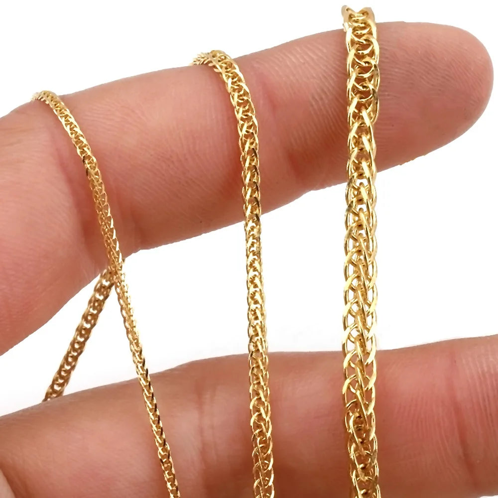 B4585 18k Gold Plated Chain Vacuum Stainless Steel Chain Cuban Chain for Jewelry Diy