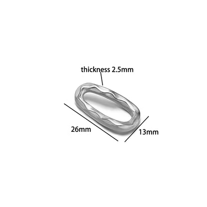 18K Gold Plated 304 Stainless Steel O-Shape Lip-shape Irregular Oval Charm Pendant for Necklace Supplies Bracelet Jewelry