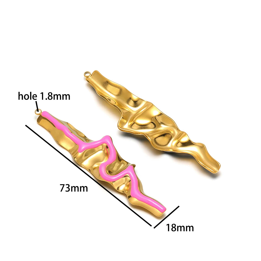 Fashion Stainless Steel 18k Gold Plated Irreguarl Shaped Charm Pendant for Jewelry Necklace Making Accessories