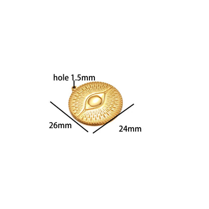 Vintage Stainless Steel18k Gold Plated Heart Flower Leaves Charms Pendant for DIY Jewelry Necklace Earring Making