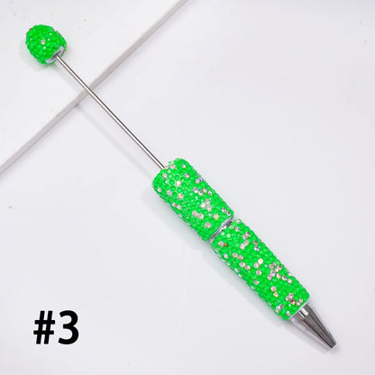 Neon Beadable Pens Multi Color With Full AB Rhinestones Cover Bulk for DIY Handmade Crafts Student Gift Wholesale