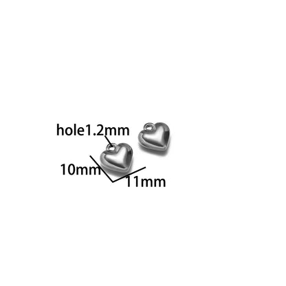 Fashion love Pendant 18k Gold Plated Stainless Steel Heart Shape Charm Pendant for DIY Jewelry Making Accessories