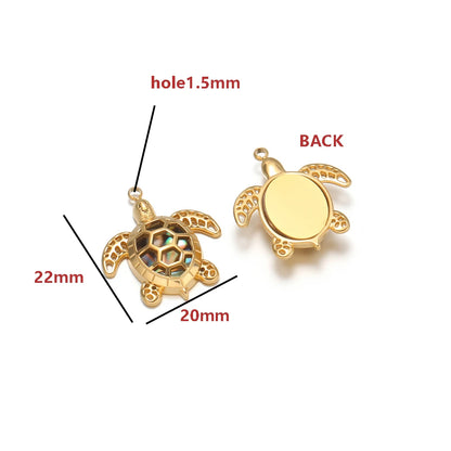 Gold Plated Stainless Steel Ocean Animal Charms Pendants for DIY Jewelry Making Necklace Bracelet Accessories