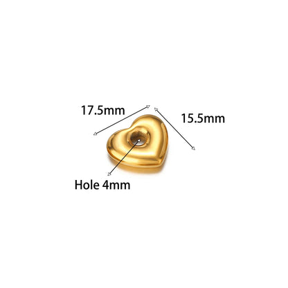 Non Tarnish Stainless Steel18k Gold Plated Hollow Star Heart Square Flower Charms Pendant for DIY Jewelry Earring Making