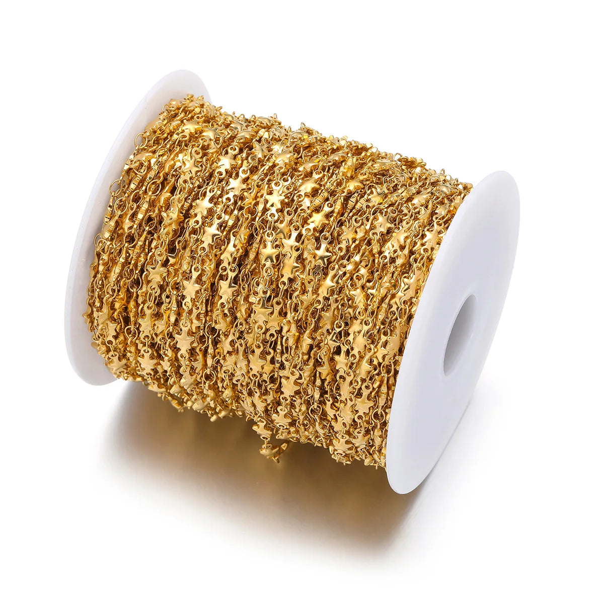 E400 Hot PVD Plated Star Chain Gold Silver Thunk Chain Permanent Stainless Steel Chain for Diy