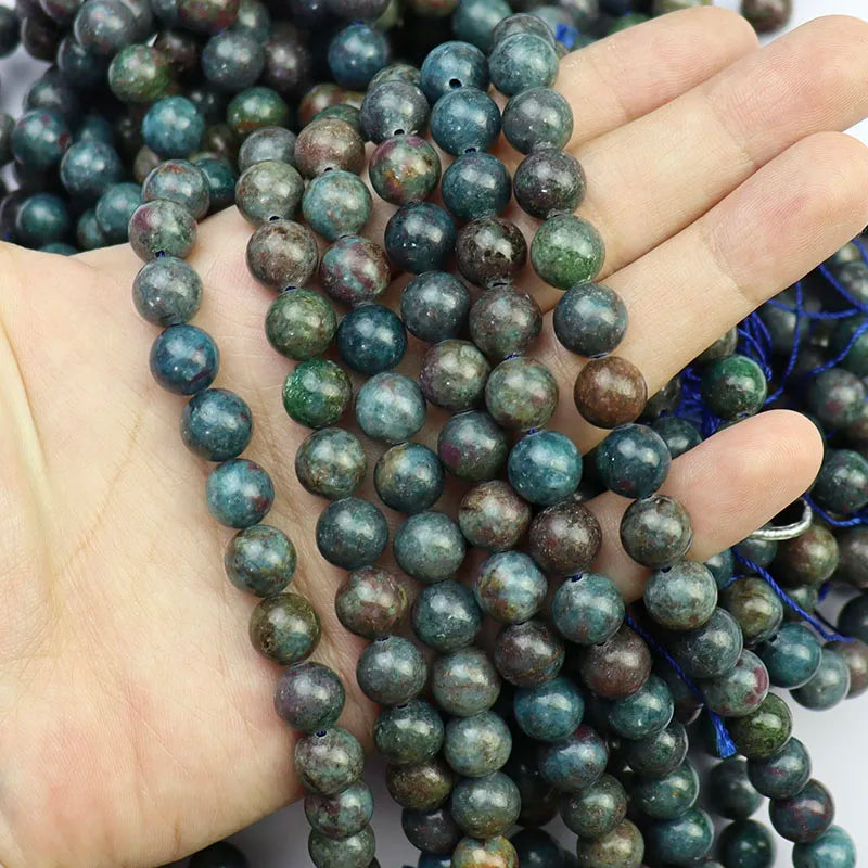 Wholesale New Ruby in Kyanite Beads, Round Red Rubies Sapphire Stones Beads Loose Bead for DIY Jewelry Making 6mm 8mm 10mm