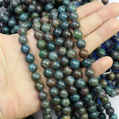 Wholesale New Ruby in Kyanite Beads, Round Red Rubies Sapphire Stones Beads Loose Bead for DIY Jewelry Making 6mm 8mm 10mm