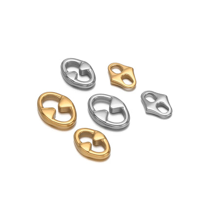 20pcs/bag Stainless Steel 18k Gold Plated Irregular Pig Nose Charms Pendant for Diy Jewelry Necklace Making Jewelry Findings