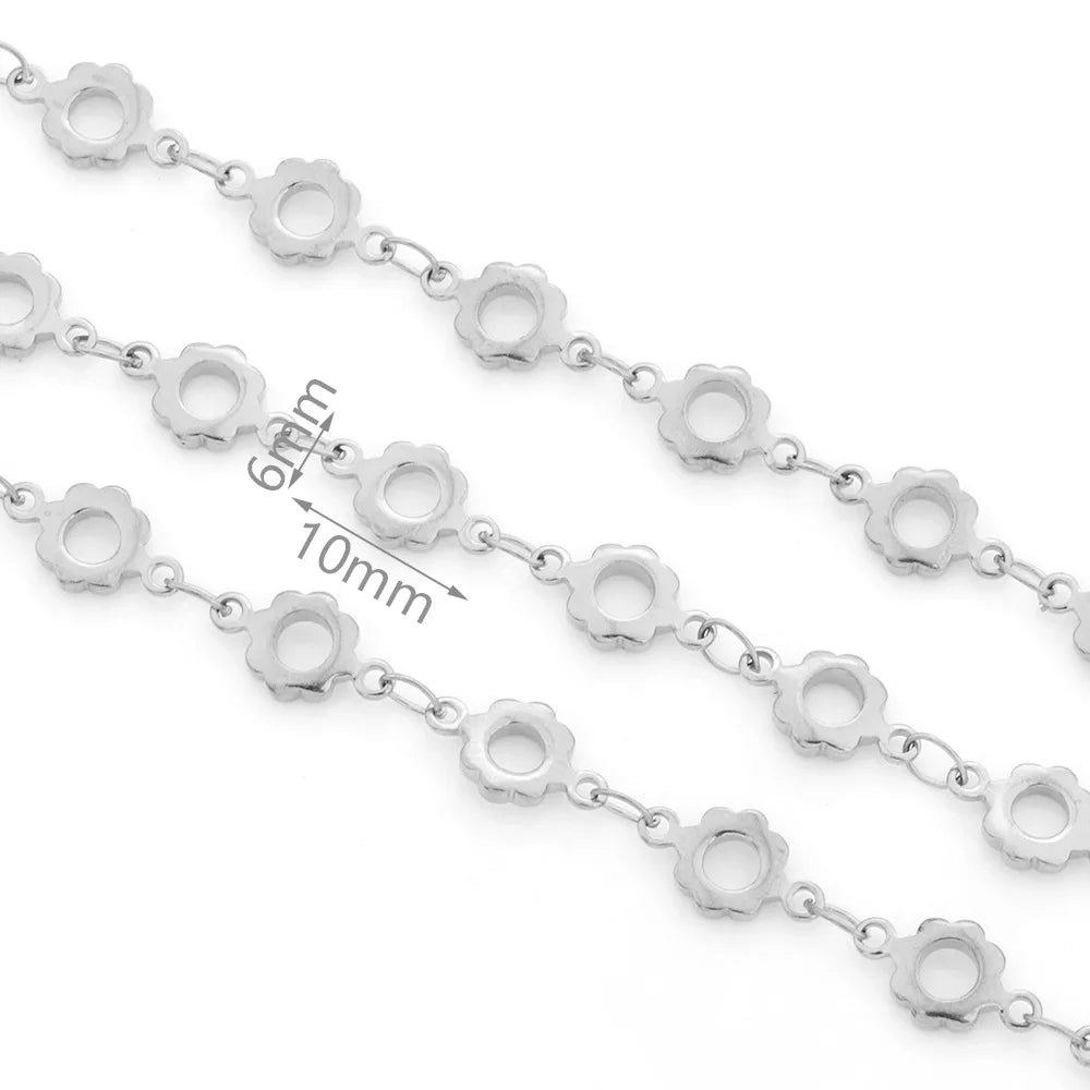 D145 Hot Non Tarnish 18k Gold Plated Stainless Steel Necklace Bracelet Chain Jewelry Making Findings Wholesale