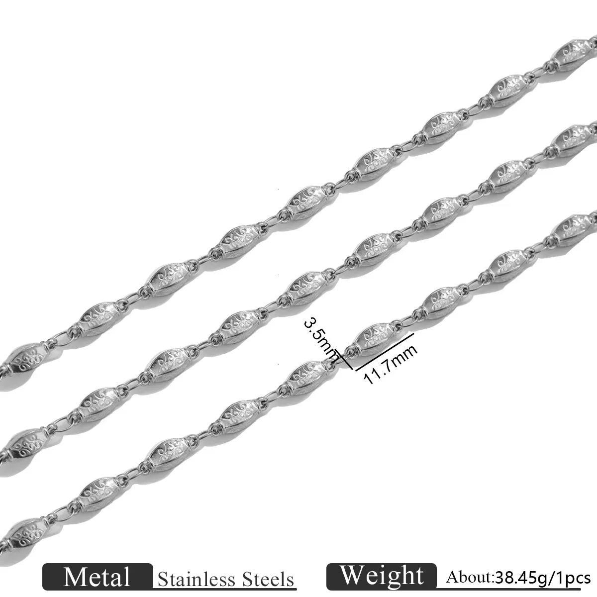 D704 Non Tarnish Fashion Stainless Steel Chain Bulk Link Necklace Bracelet Making Chain for Jewelry Diy