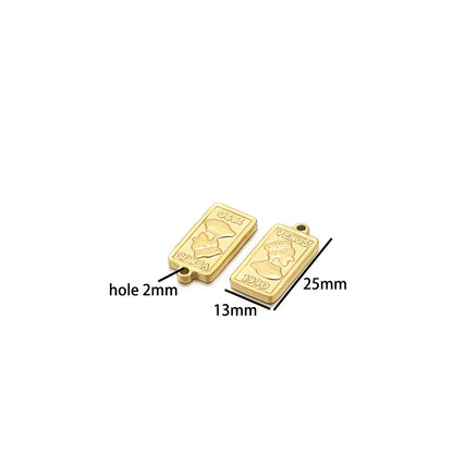 Fashion Pendant 304 Stainless Steel 18k Gold Plated Cross Moon Geometric Charm Pendant for DIY Jewelry Necklace Making