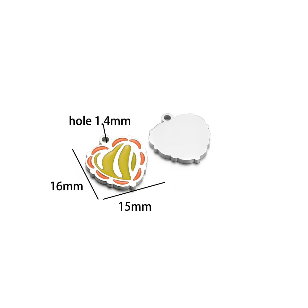 Stainless Steel Gold Plated butterfly Fan Gourd Octopus Tortoise Charm Pendant for Jewelry Necklace Making Accessories