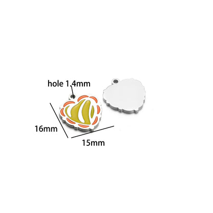 Stainless Steel Gold Plated butterfly Fan Gourd Octopus Tortoise Charm Pendant for Jewelry Necklace Making Accessories