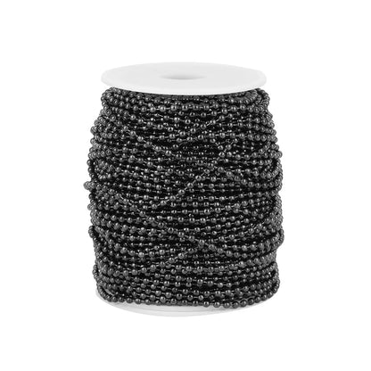 D020 2.4mm 1.2mm 1.6mm Round Bead Chain Necklace Beaded Keychains Stainless Steel Chain Luxury