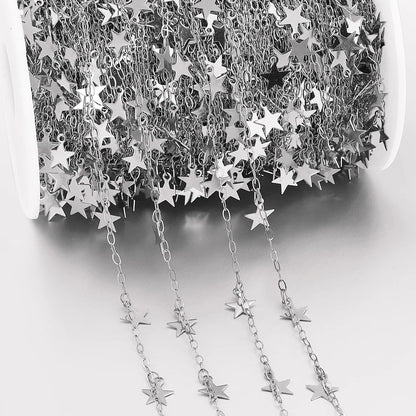 B2592 Tarnish FREE Gold Plating Chain Star Pendant Thin Chain Stainless Steel Chain Jewelry for Diy