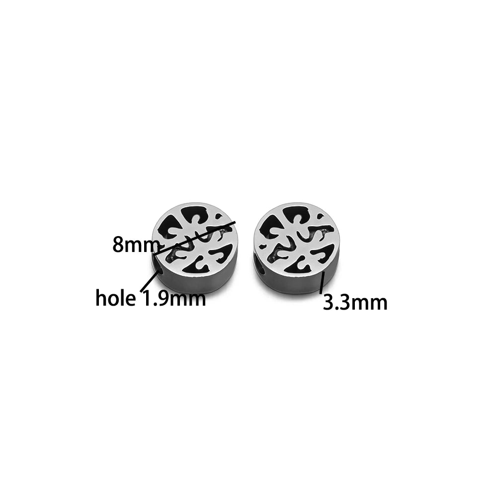 Stainless Steel 18k Gold Plated Hollow Tree of Life Bead Charm Pendant for Jewelry Necklace Bracelet Making Wholesale
