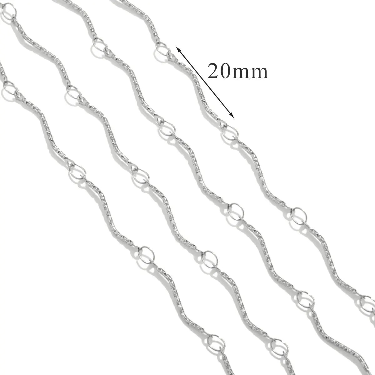 A2913 Fashion 18k Gold Plated Stainless Steel Chain Silver Necklace Bracelet Bulk Chain for Jewelry Diy Making
