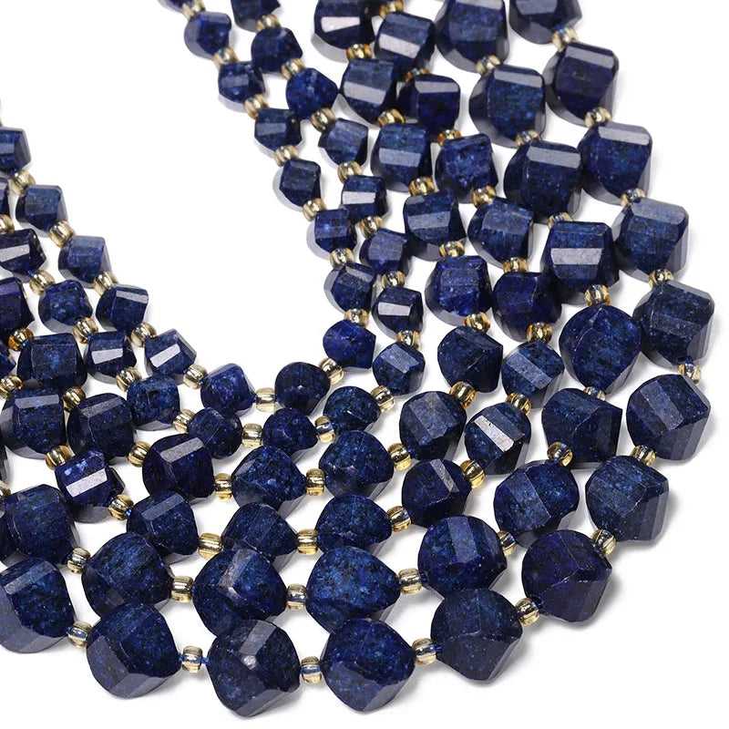 Faceted Helix Twisted 6mm 8mm 10mm Jade Agate Gemstone Beads, Cut Stone Obsidian Rose Quartz Bead for DIY Jewelry Making 18CM