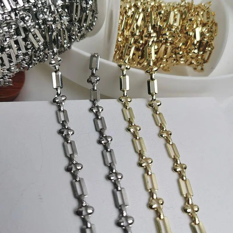 A1533 Fashion High Quality Stainless Steel Chain 18k Gold Flower Bulk Chain Jewelry Diy Chain Accessory
