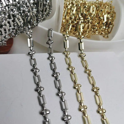 A1533 Fashion High Quality Stainless Steel Chain 18k Gold Flower Bulk Chain Jewelry Diy Chain Accessory