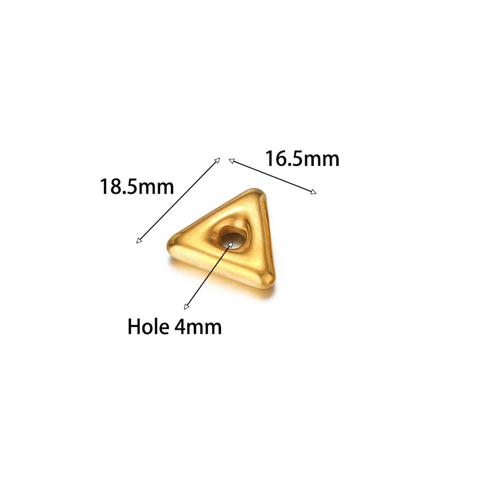 Non Tarnish Stainless Steel18k Gold Plated Hollow Star Heart Square Flower Charms Pendant for DIY Jewelry Earring Making