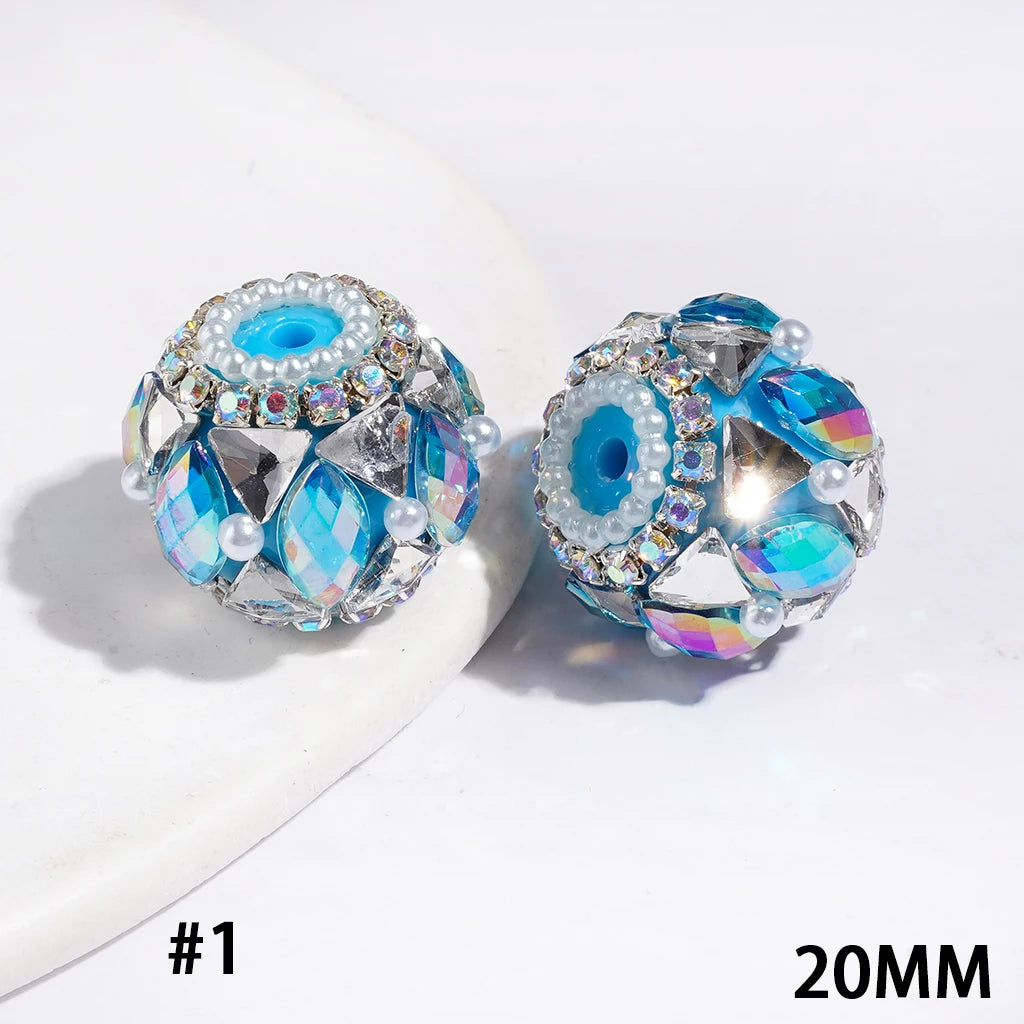 Vibrant Multi Color Marquise Acrylic Beads with Triangle AB Rhinestone Chain for DIY Beadable Pen Keychain Handcrafts Wholesale