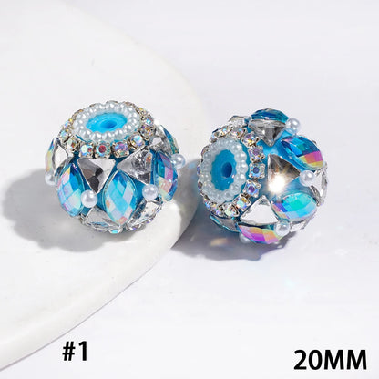 Vibrant Multi Color Marquise Acrylic Beads with Triangle AB Rhinestone Chain for DIY Beadable Pen Keychain Handcrafts Wholesale