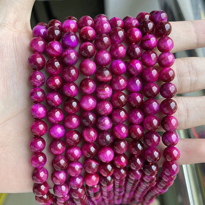 Wholesale Natural Stone Beads Amethyst Citrine Rose Quartz Crystal Gemstone Bead for DIY Jewelry Making 4 6 8 10 12 MM, 38CM
