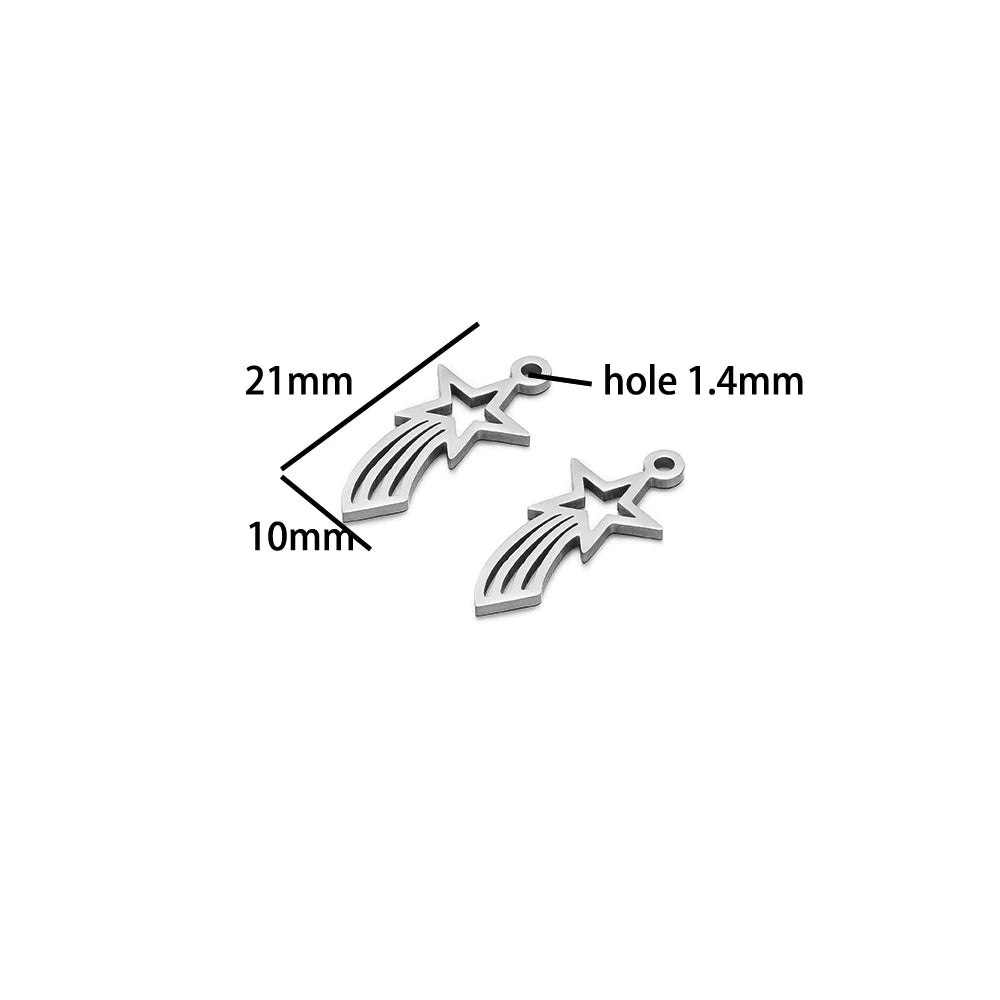 Ocean Series Stainless Steel 18k Gold Plated Starfish Sea Turtle Sea Horse Coconut Tree Charm Pendant for Jewelry Making