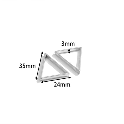 Geometric 18K  Gold Plated Stainless Steel Charm Oval Heart Square Charm Pendant for Jewelry Necklace Earring Making Accessories