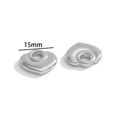 New Product 304 Stainless Steel 18k Gold Plated Heart Charm Pendants for Jewelry Necklace Making Accessories