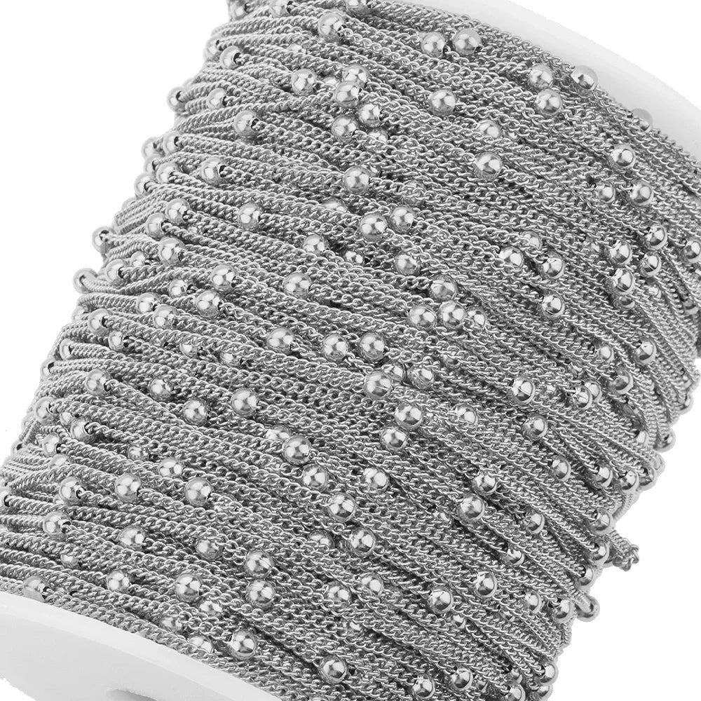 B353 Wholesale Price Chain Hot Selling Cuban Chain Necklace Beaded Chain for Making