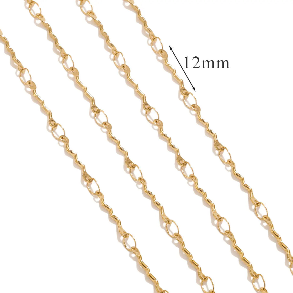 A2913 Fashion 18k Gold Plated Stainless Steel Chain Silver Necklace Bracelet Bulk Chain for Jewelry Diy Making
