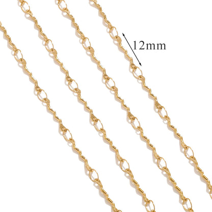 A2913 Fashion 18k Gold Plated Stainless Steel Chain Silver Necklace Bracelet Bulk Chain for Jewelry Diy Making
