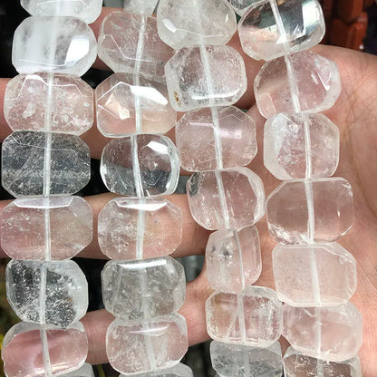 Natural Gemstone Faceted Irregular Faceted Freeform Flat Rectangle Polygon Beads Strand for Jewelry Making Bracelets Necklaces